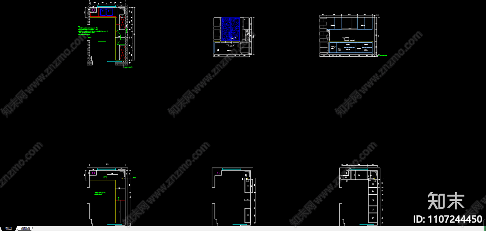 橱柜图纸施工图下载【ID:1107244450】