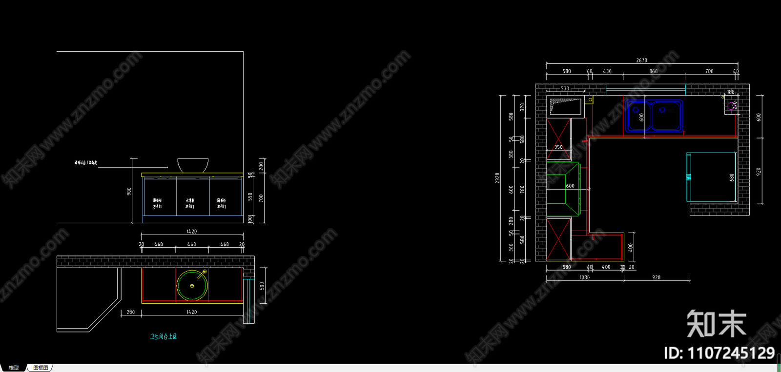 厨房图纸施工图下载【ID:1107245129】