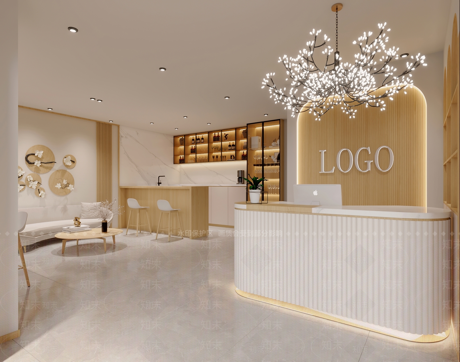 日式美容SPA店3D模型下载【ID:1107248227】