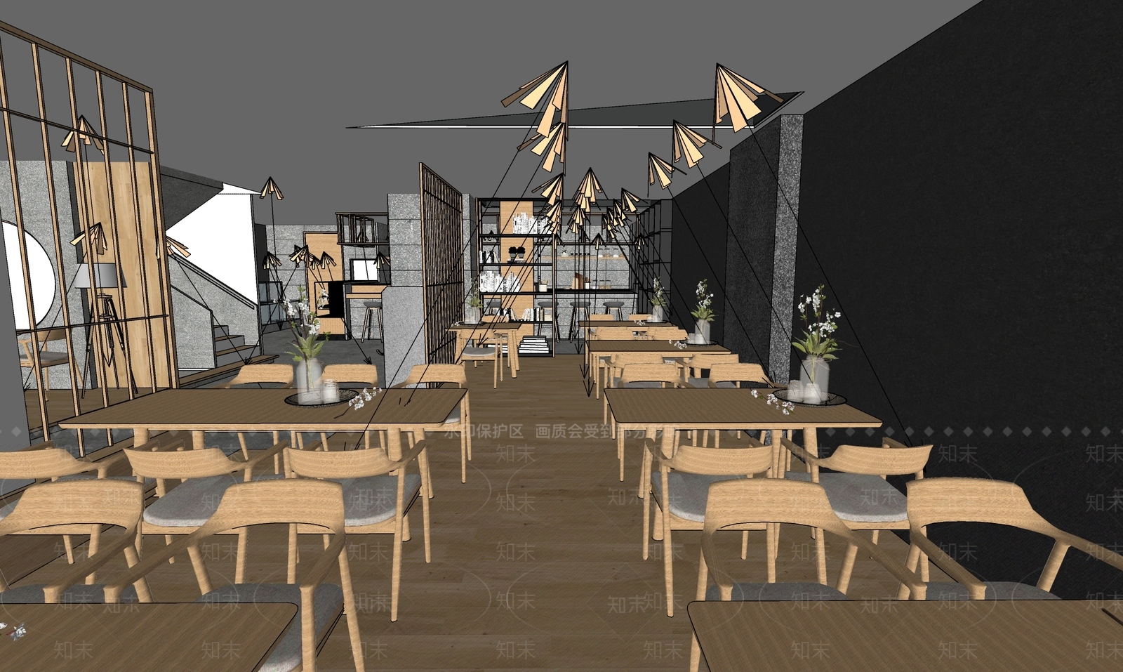 日式日料店SU模型下载【ID:1107248754】