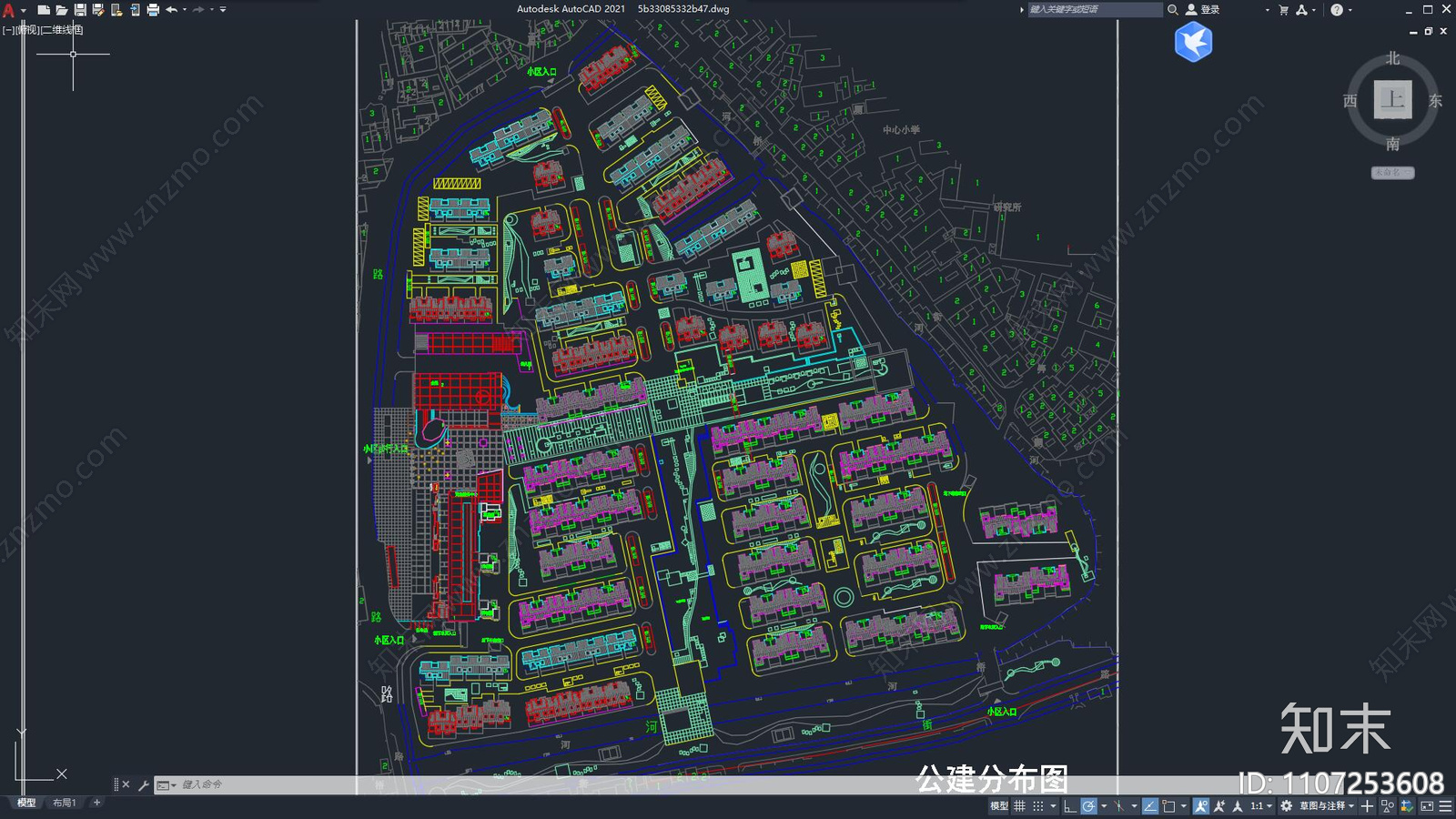 小区CAD园林景观规划图cad施工图下载【ID:1107253608】
