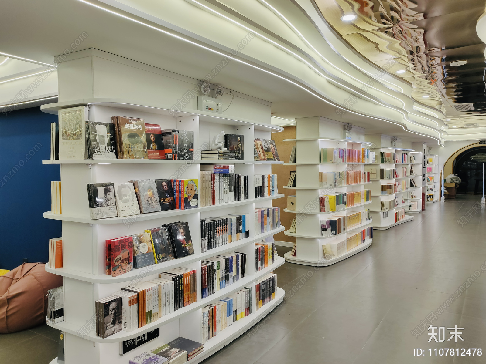现代简约校园书店施工图cad施工图下载【ID:1107812478】