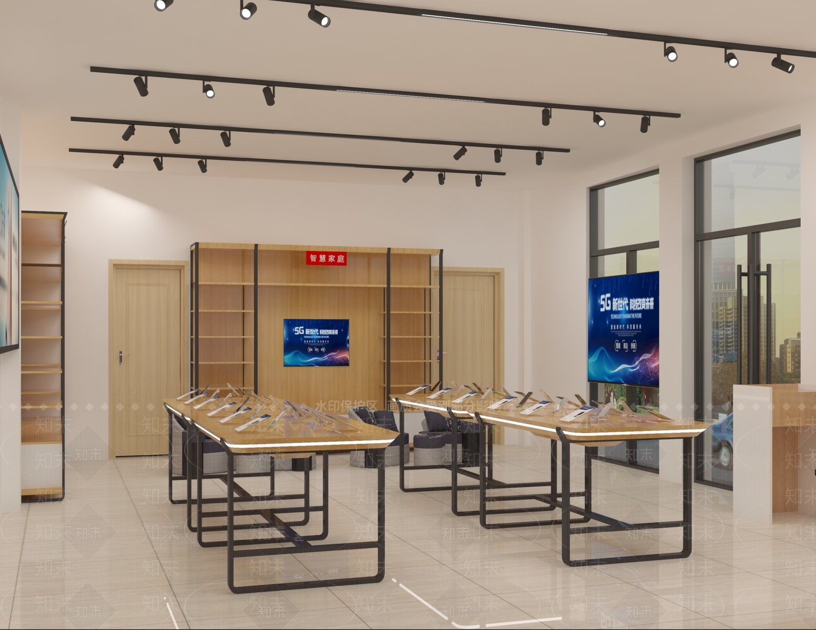 现代手机店铺3D模型下载【ID:1107345245】