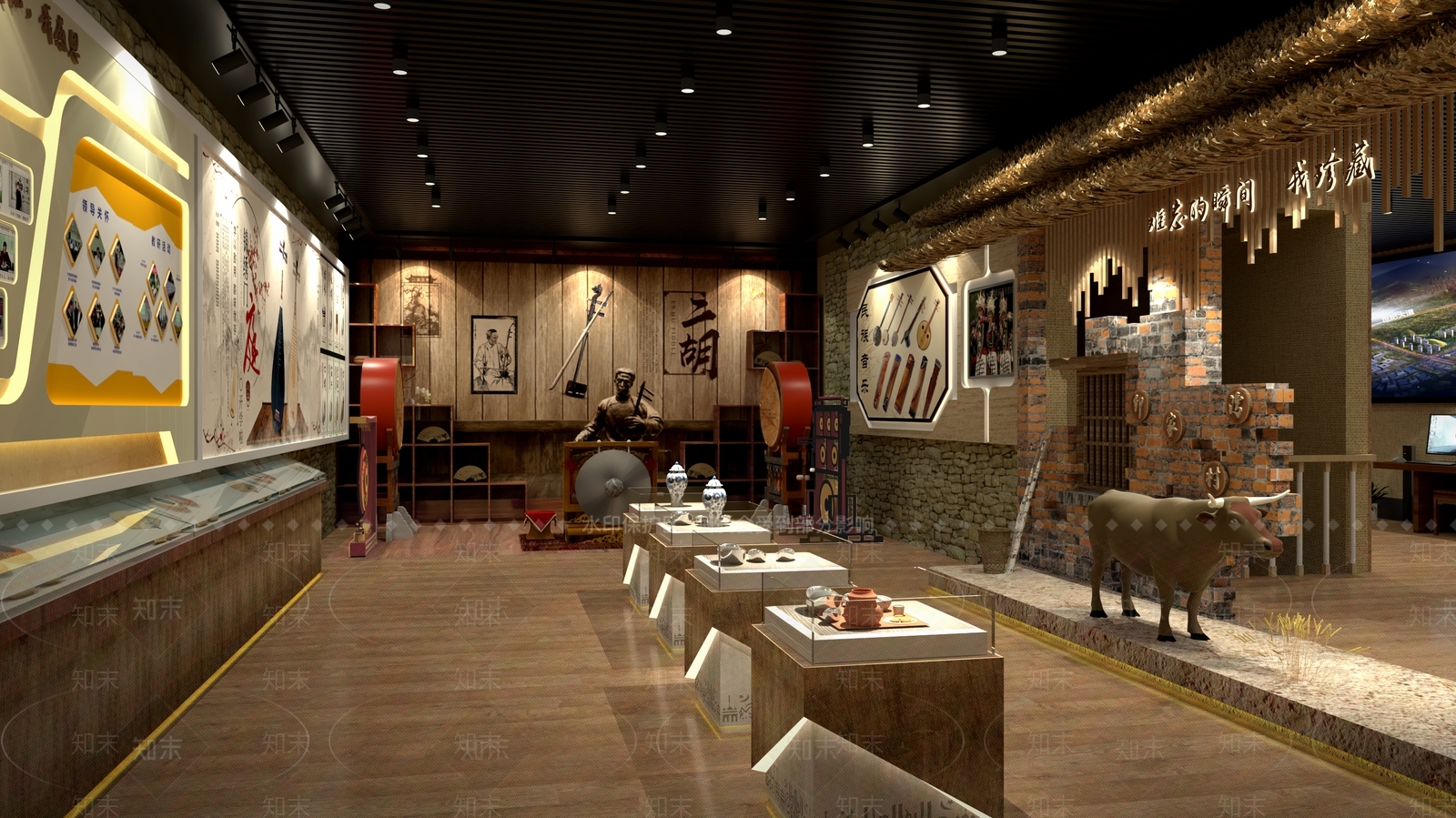 新中式历史博物馆SU模型下载【ID:1107300034】