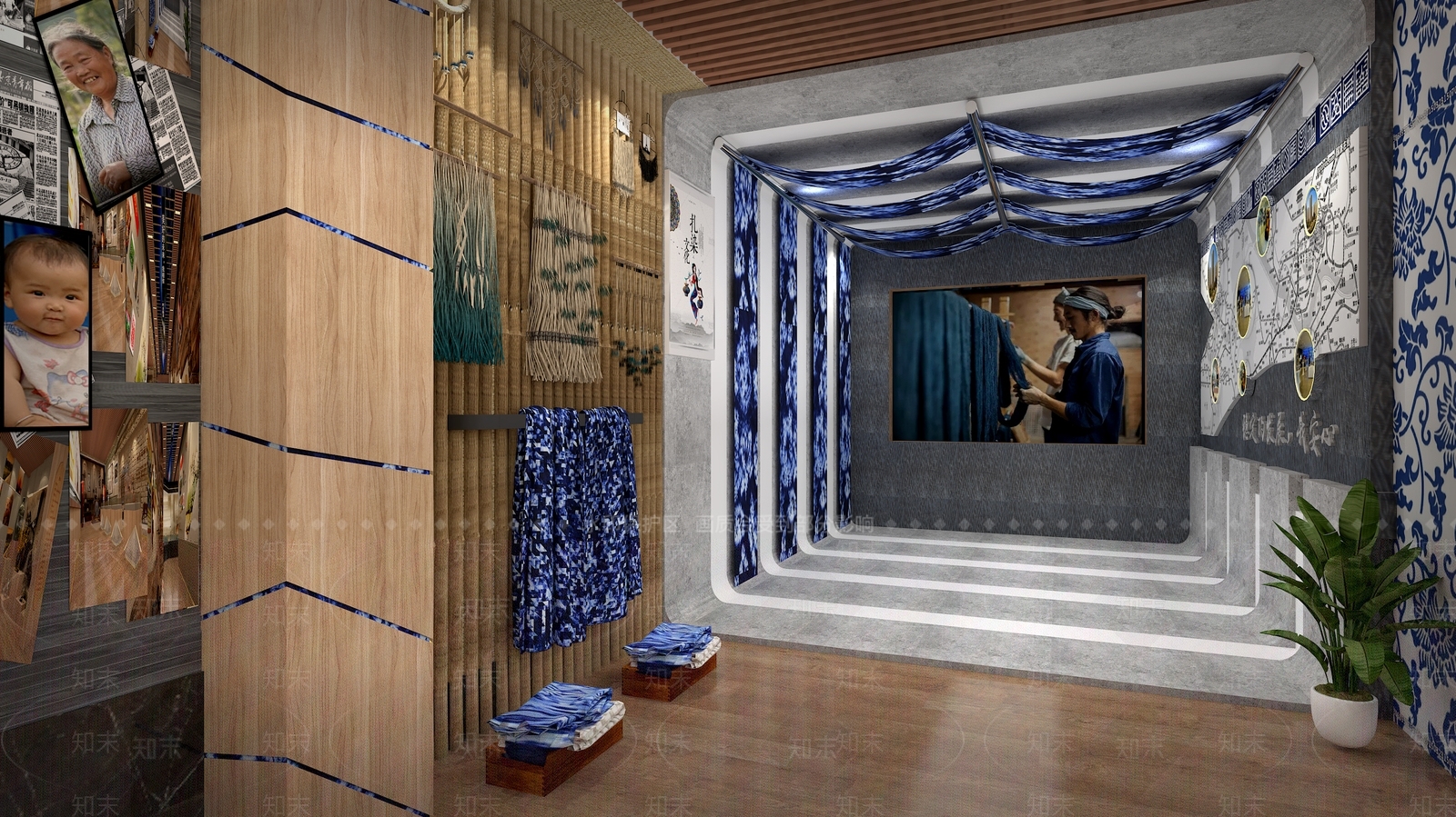 新中式乡村振兴展厅SU模型下载【ID:1222188915】