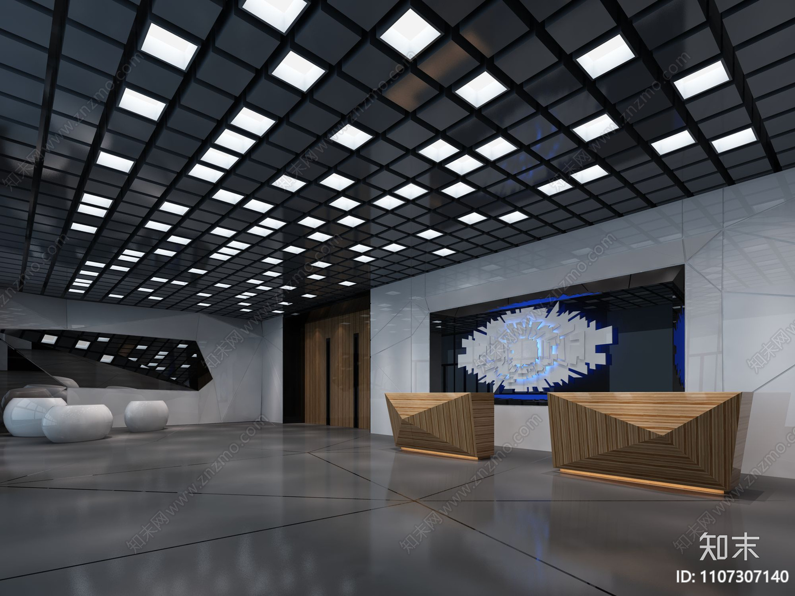 现代壁纸展示馆室内装修施工图cad施工图下载【ID:1107307140】