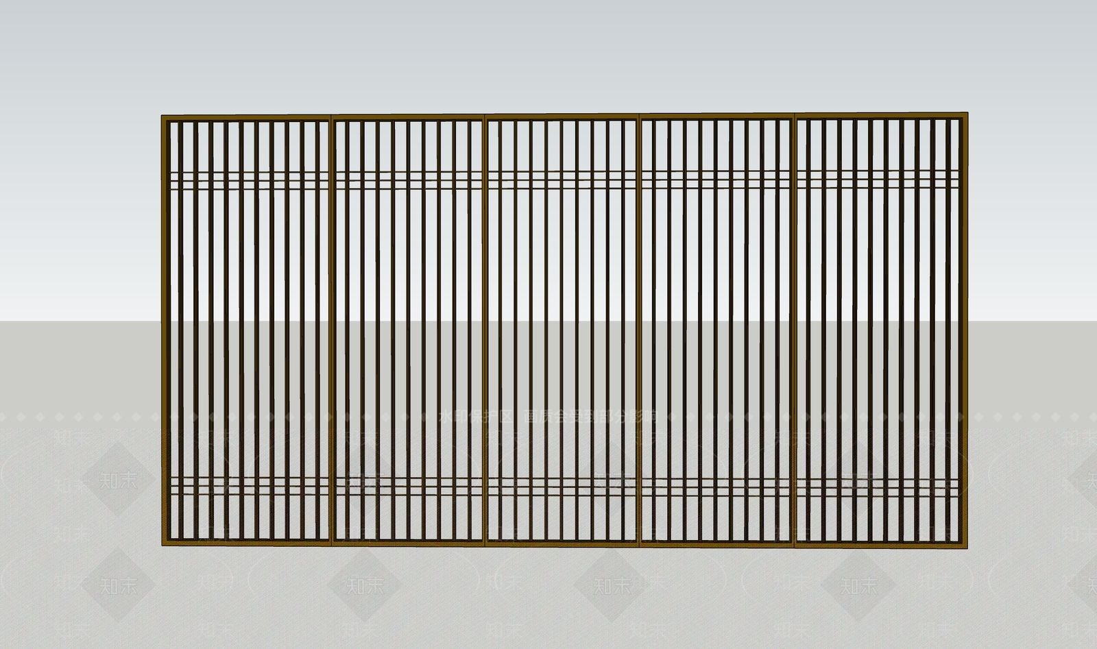 现代隔断SU模型精品下载_SketchUp模型_知末网