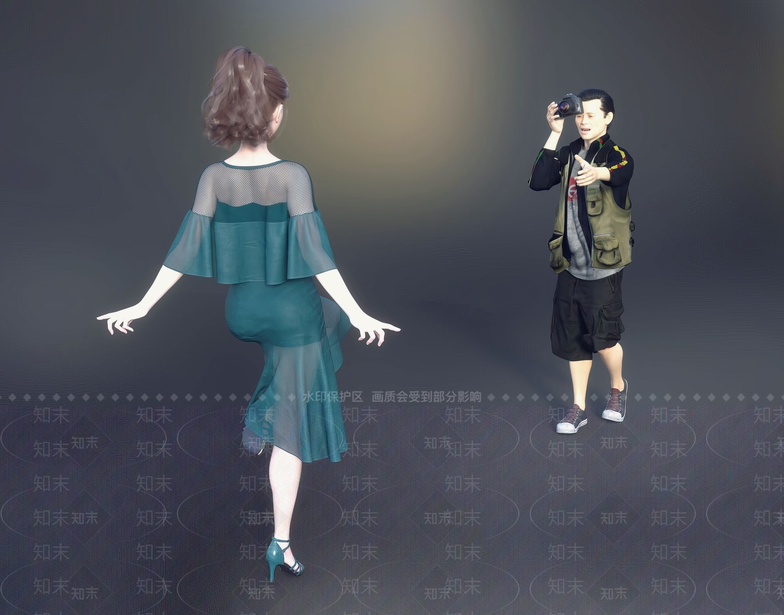 现代摄影师3D模型下载【ID:1107314353】