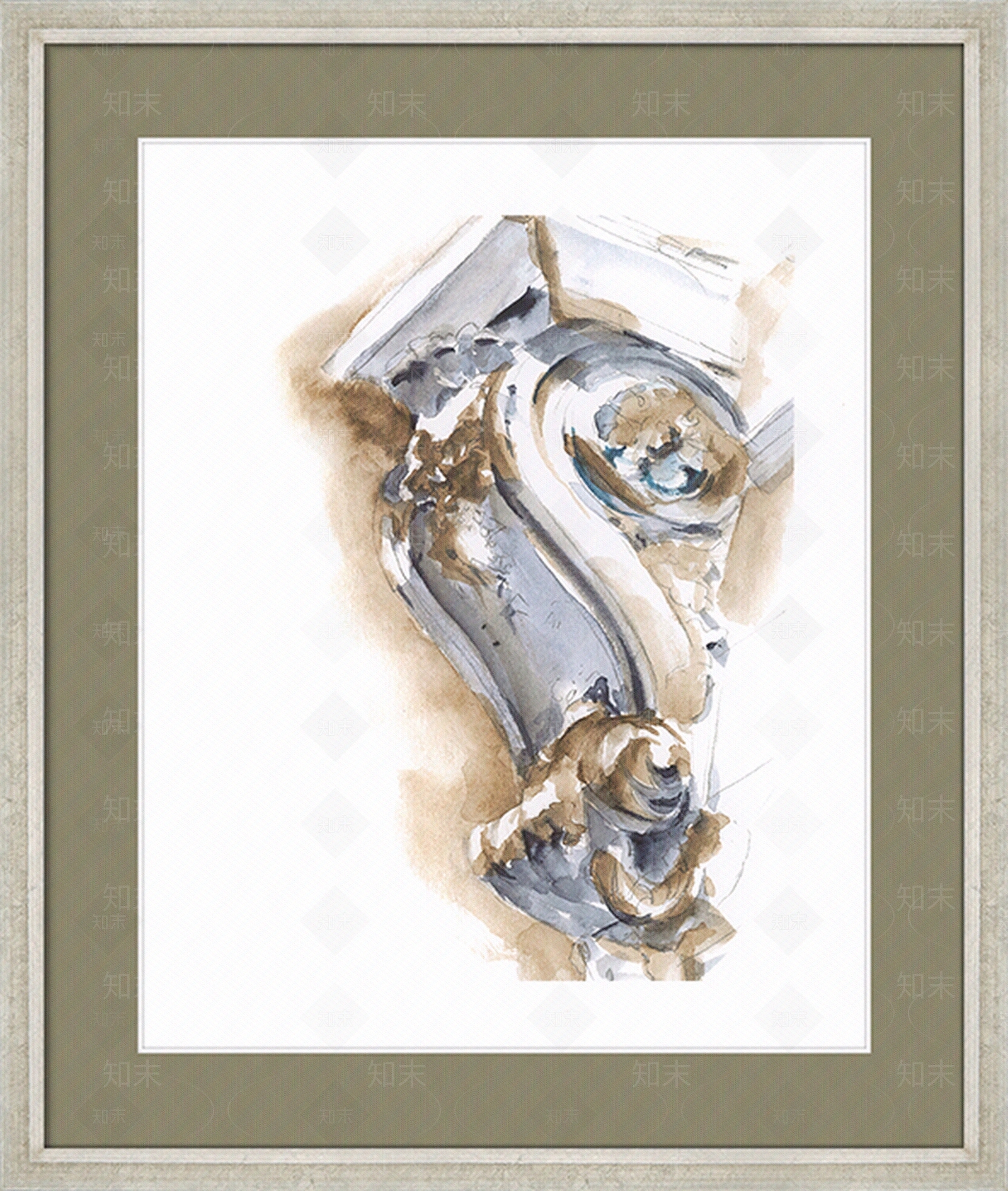 现代罗马柱油画贴图下载【ID:1107317873】