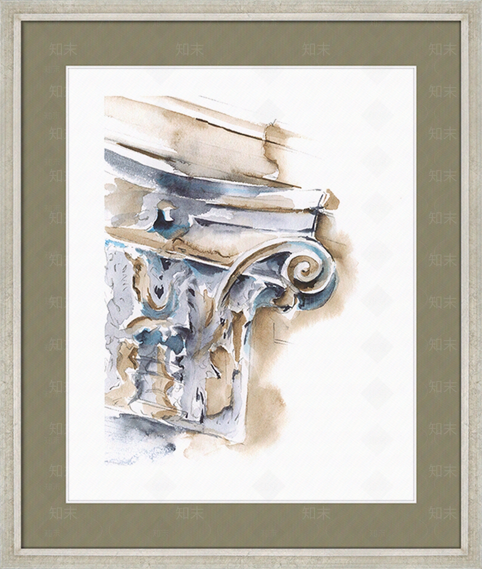 现代罗马柱油画贴图下载【ID:1107317921】