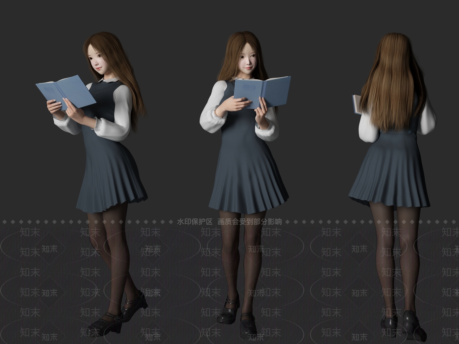 现代女人SU模型下载【ID:1107334290】