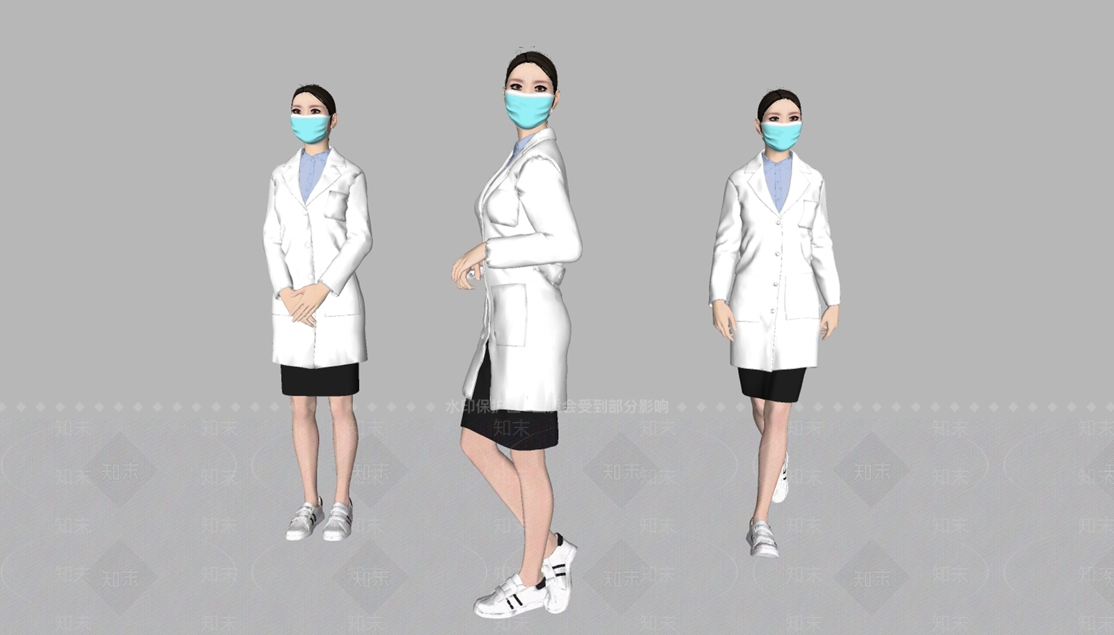 现代女人SU模型下载【ID:1107335045】