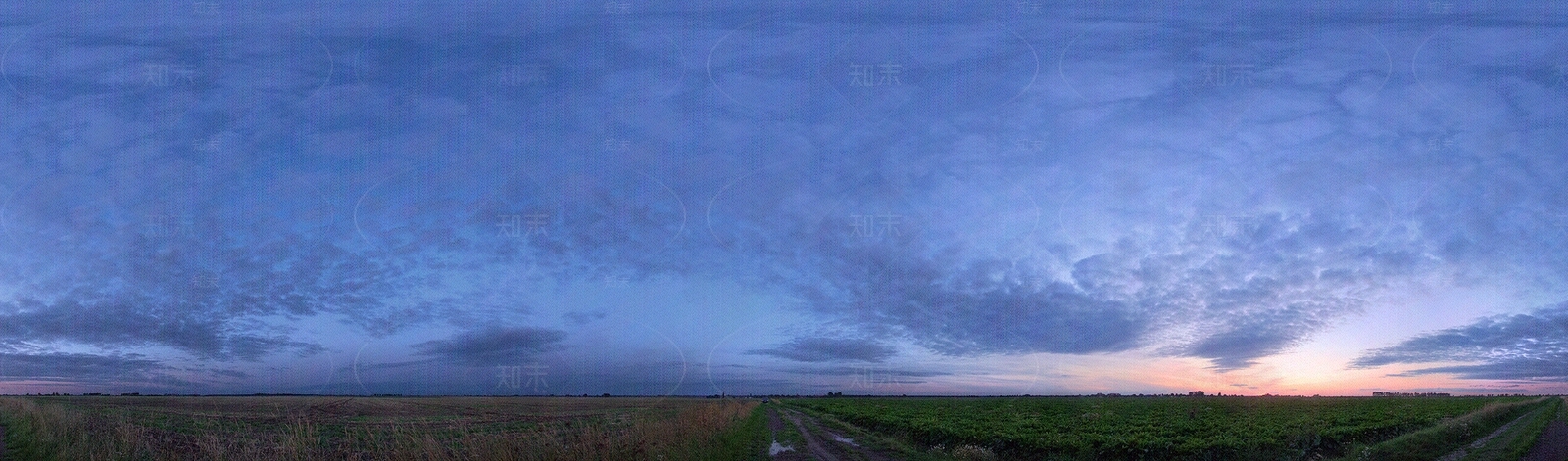 乡村晚霞穹顶外景图环境贴图贴图下载【ID:1107338810】
