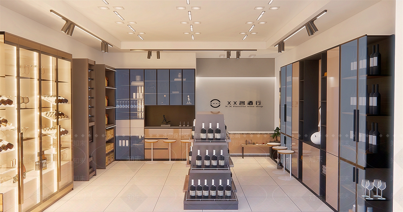 现代烟酒店SU模型下载【ID:1107339790】