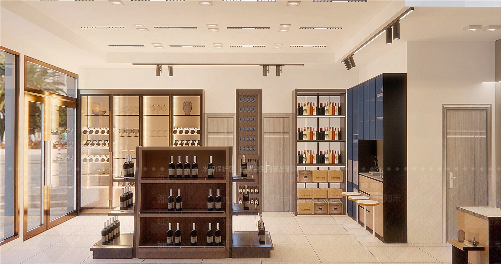 现代烟酒店SU模型下载【ID:1107339790】