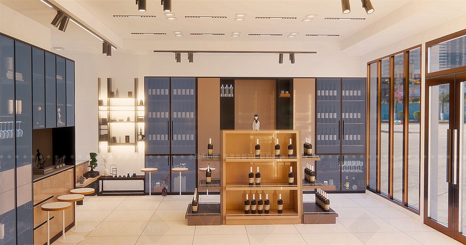 现代烟酒店SU模型下载【ID:1107339790】