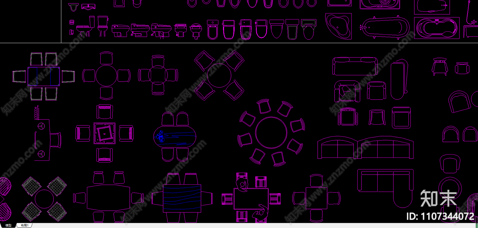 办公图块施工图下载【ID:1107344072】