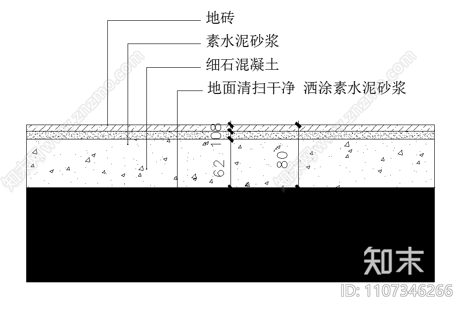 地砖地面铺贴详图施工图下载【ID:1107346266】