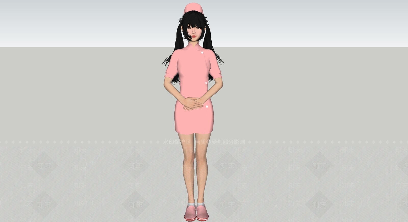 现代医生女人SU模型下载【ID:1107346845】