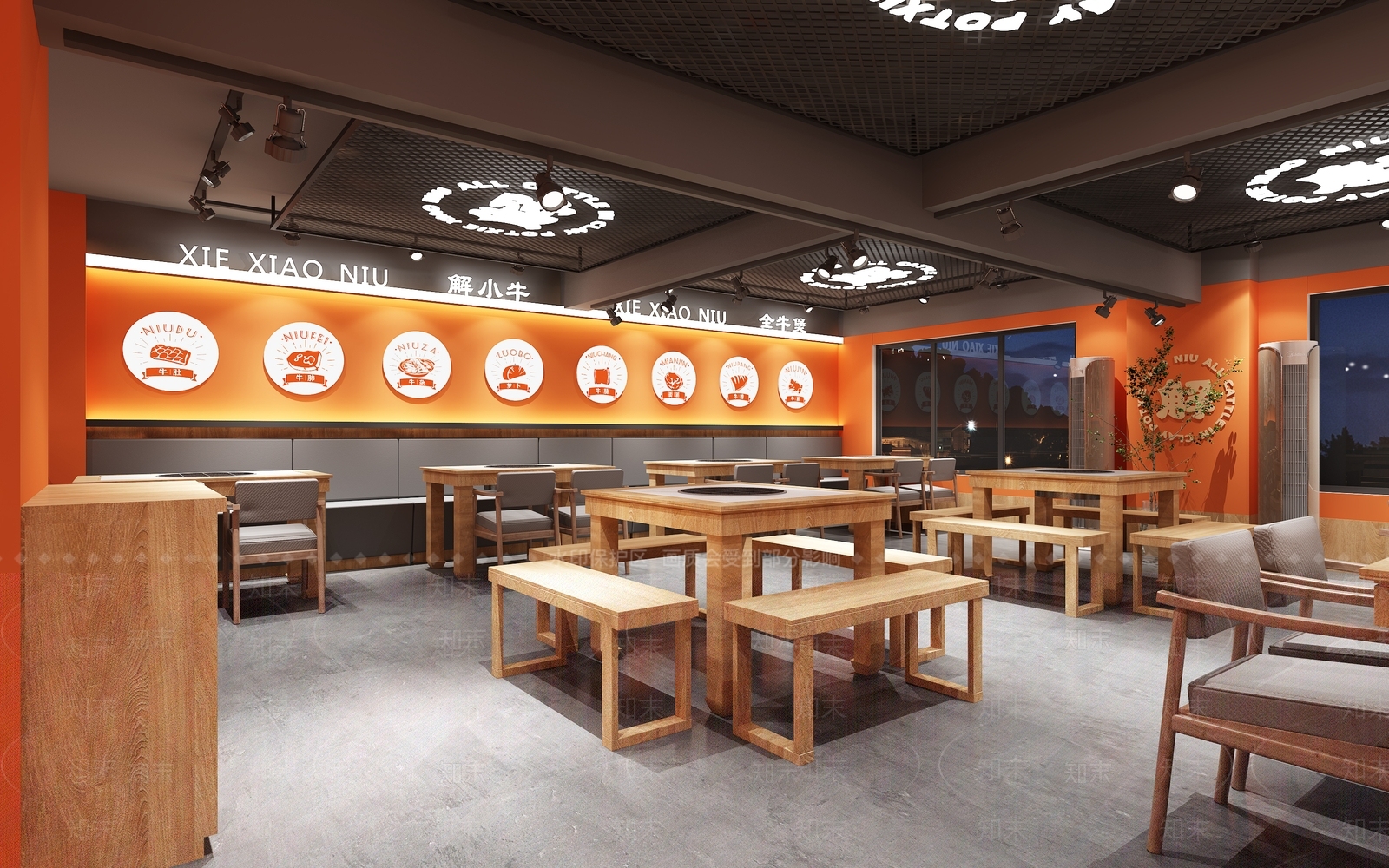 现代火锅店3D模型下载【ID:1107350500】