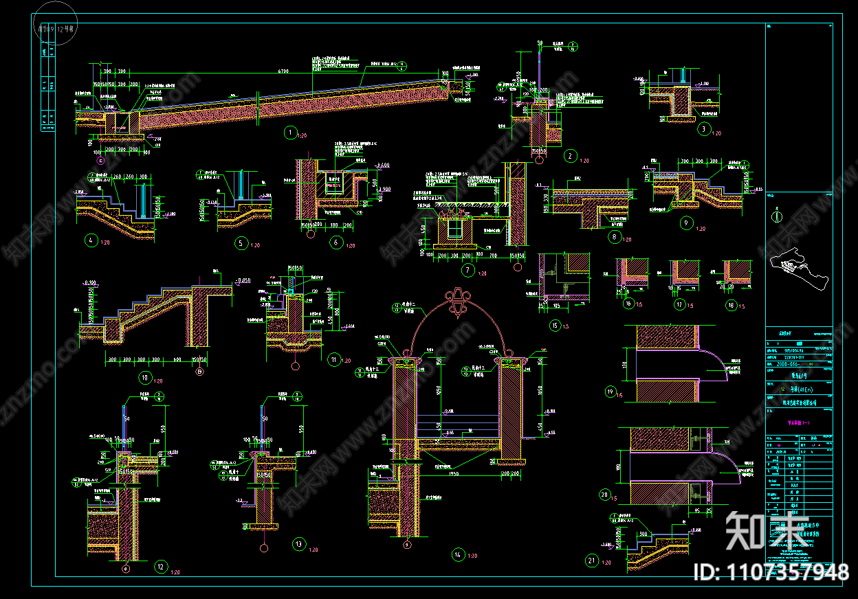 厦门别墅石材装饰CAD图施工图下载【ID:1107357948】