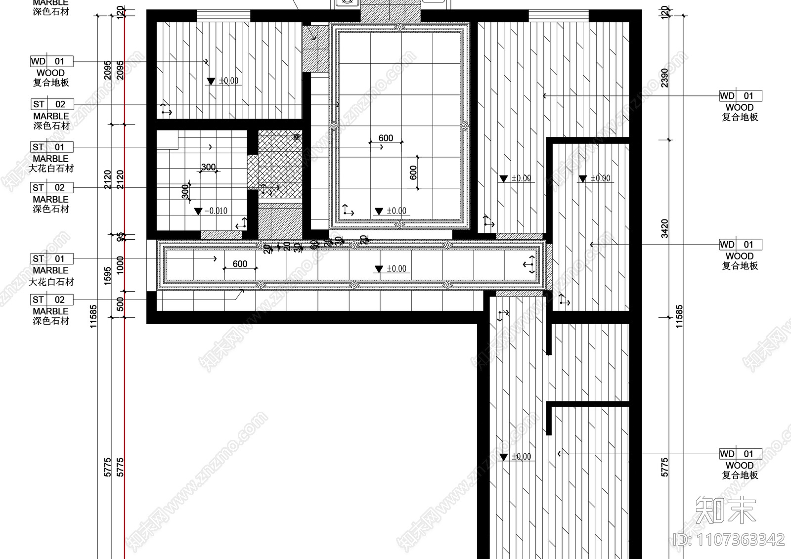 家装施工图cad施工图下载【ID:1107363342】