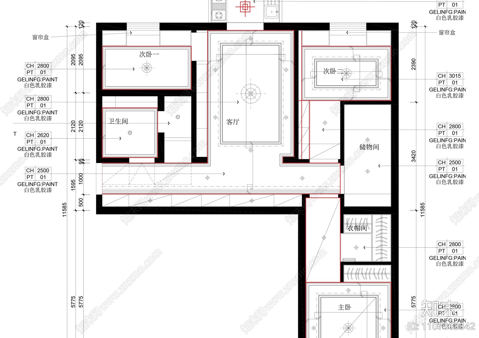 家装施工图cad施工图下载【ID:1107363342】