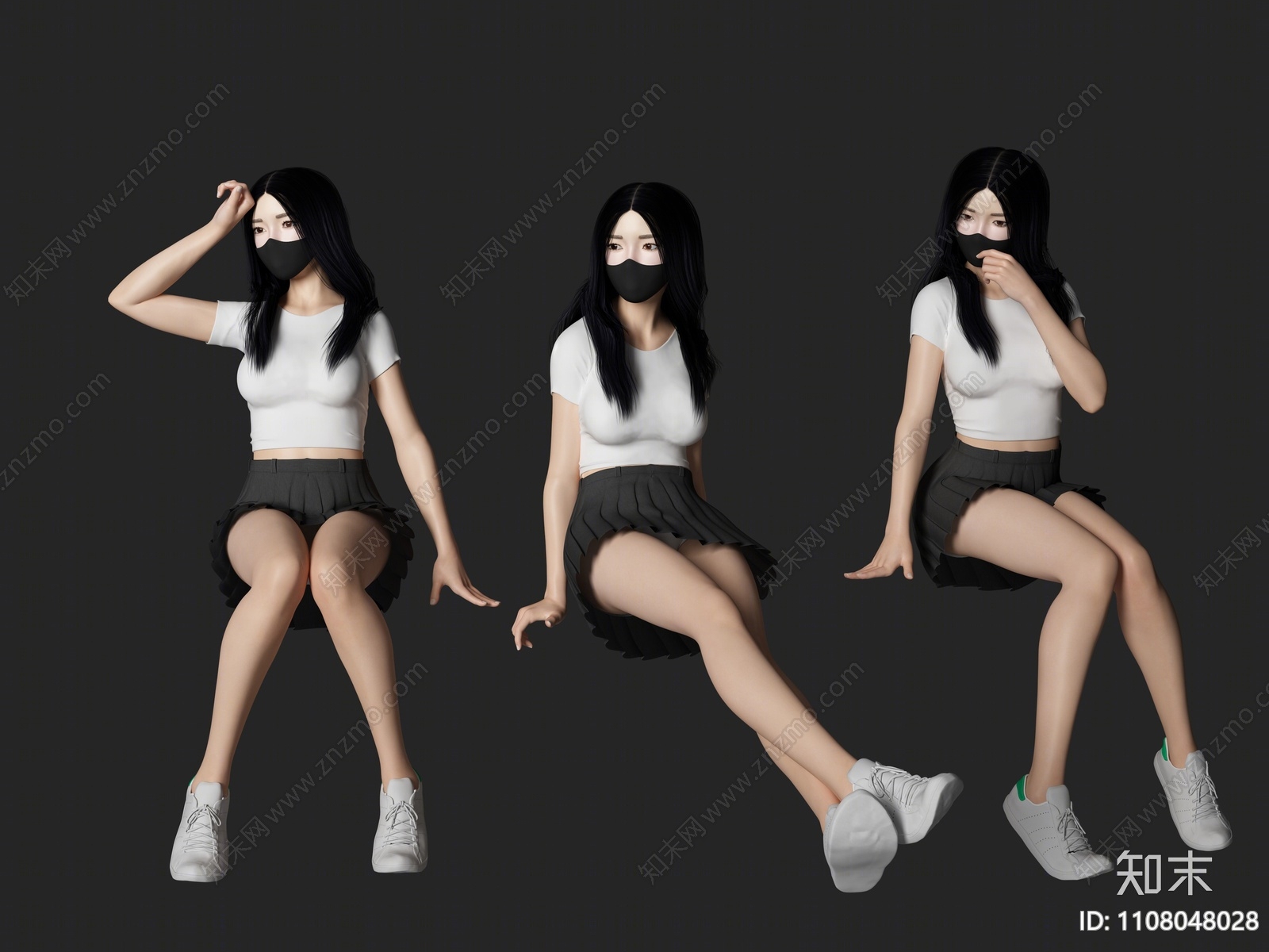 现代女人3D模型下载【ID:1108048028】