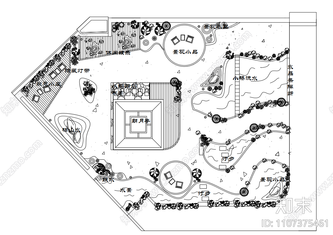 庭院景观CAD施工图施工图下载【ID:1107375461】