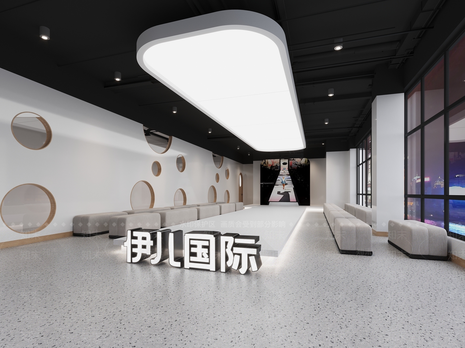 现代T台3D模型下载【ID:1107390165】