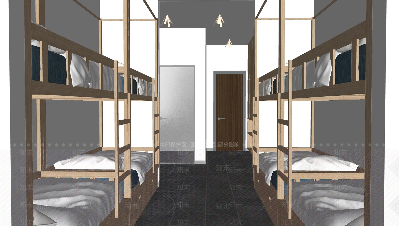 现代学校宿舍SU模型下载【ID:1107394425】