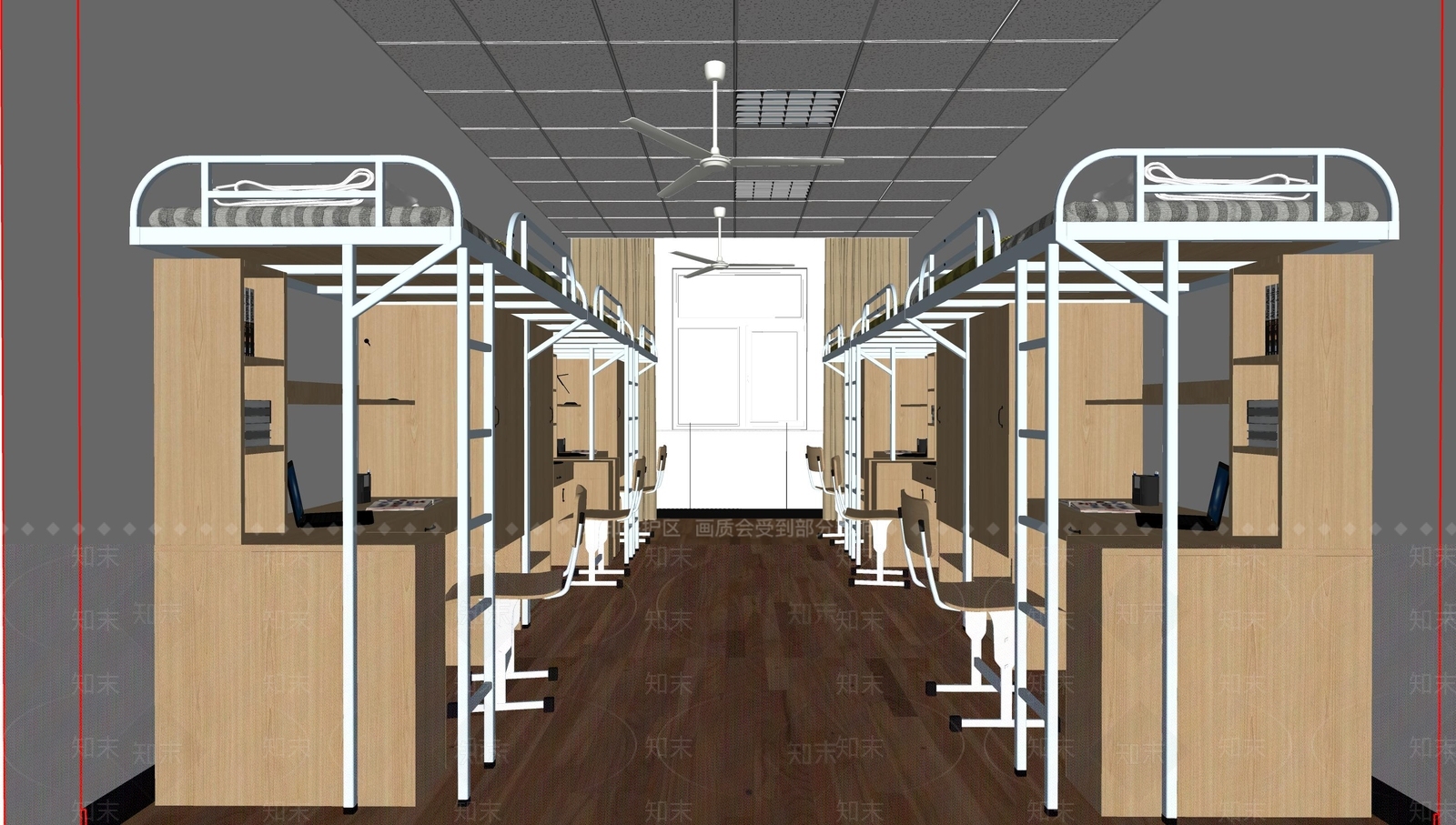 现代学校宿舍SU模型下载【ID:1107394459】