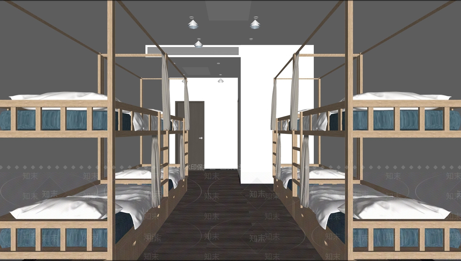 现代学校宿舍SU模型下载【ID:1107394597】
