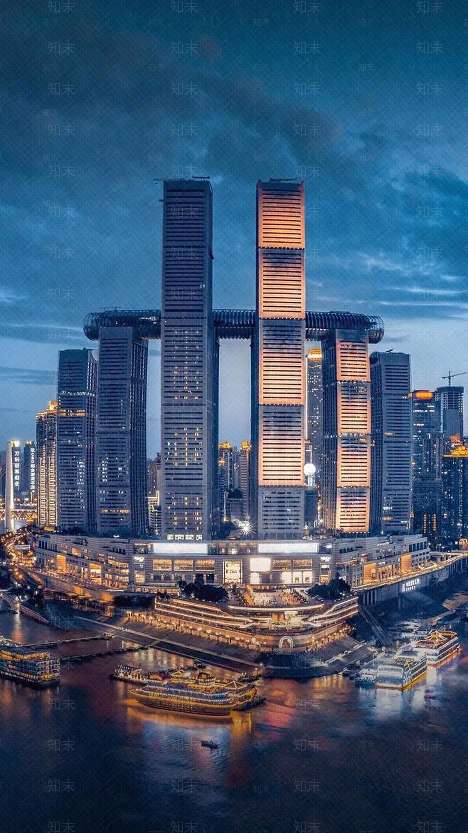 建筑外立面夜景繁华贴图下载【ID:1107416599】