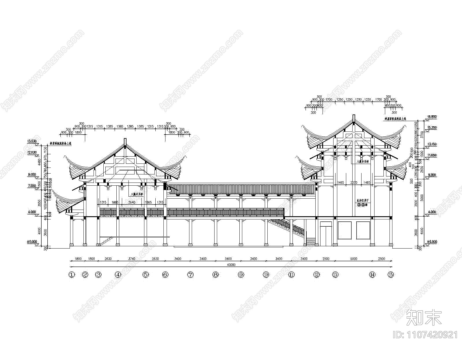 中式cad施工图下载【ID:1107420921】