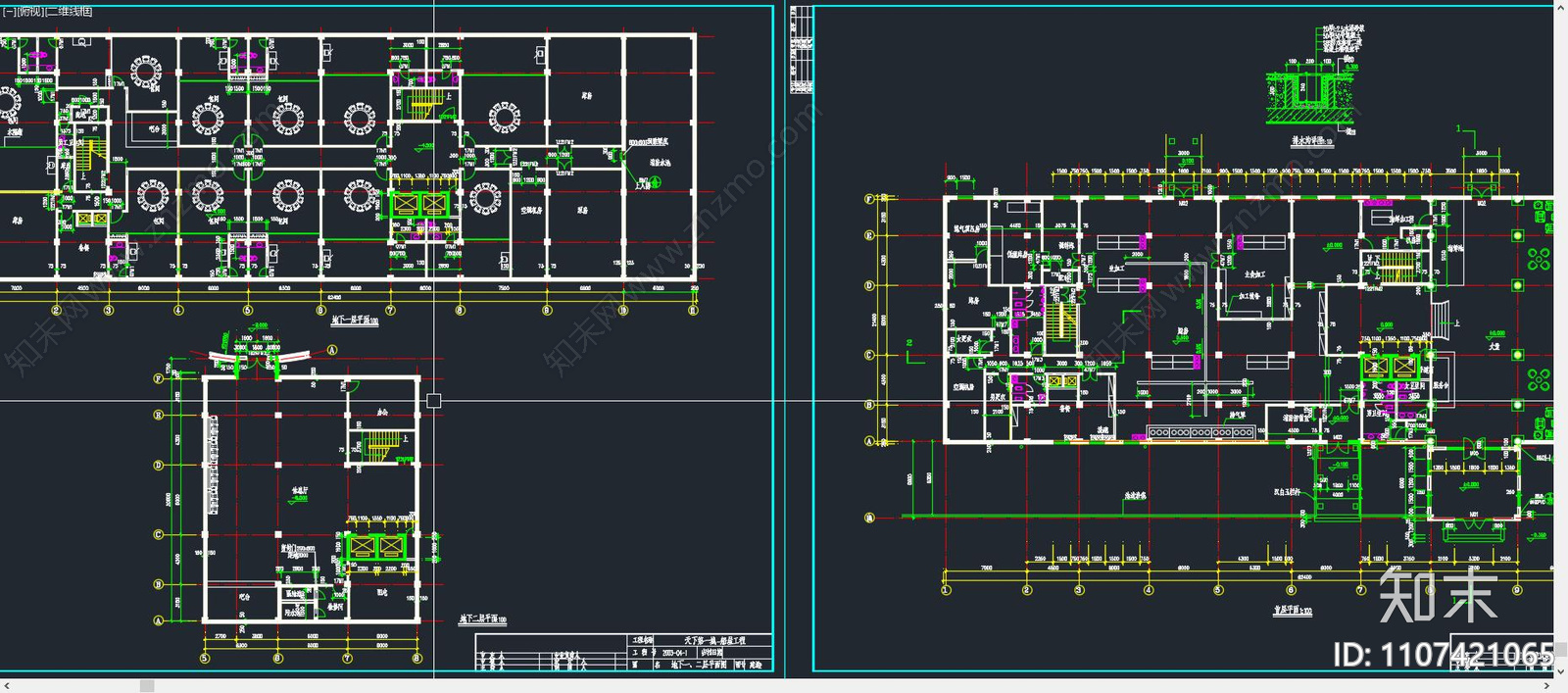 中式船造型仿古饭店建筑方案图cad施工图下载【ID:1107421065】