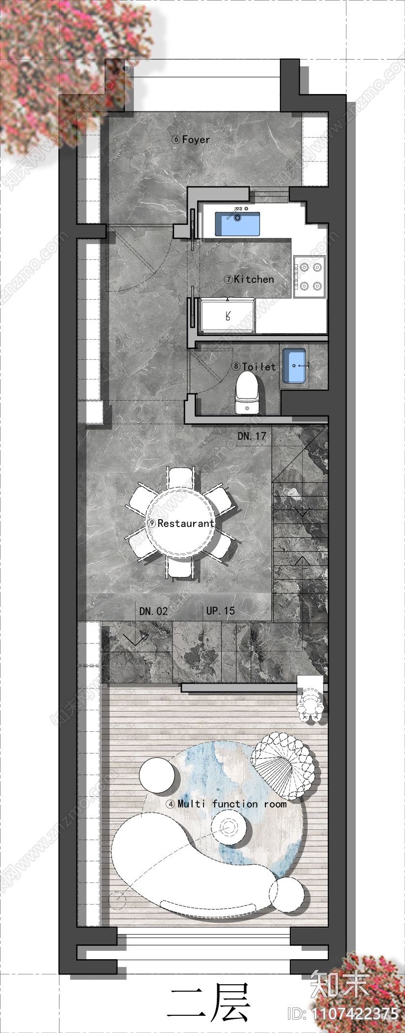 300㎡2独栋别墅户型平面方案施工图下载【ID:1107422375】