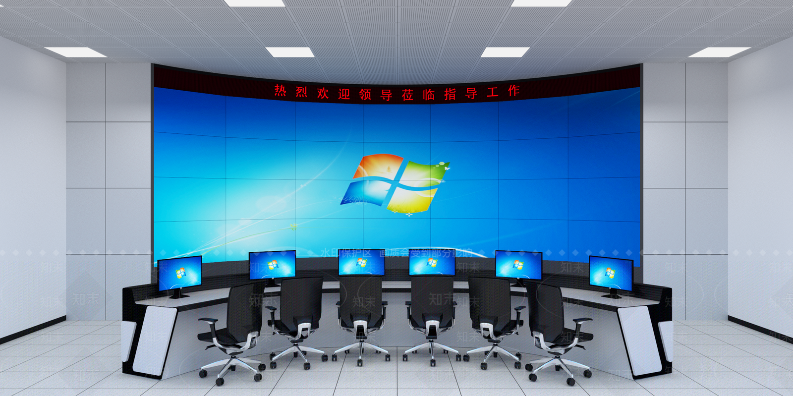 现代监控室SU模型下载【ID:1107432348】