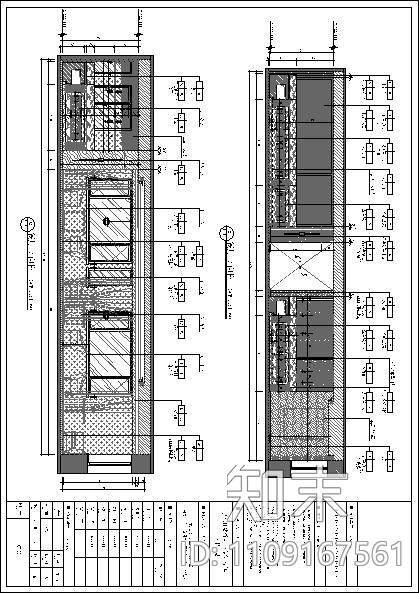 亚朵餐厅平立剖面施工图施工图下载【ID:1109167561】