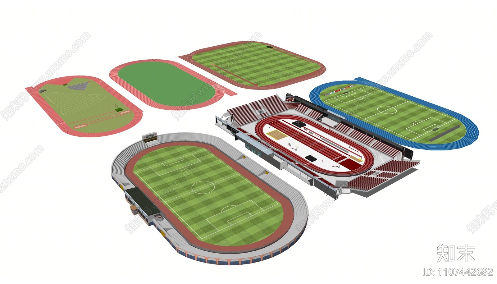 现代足球场SU模型下载【ID:1107442682】
