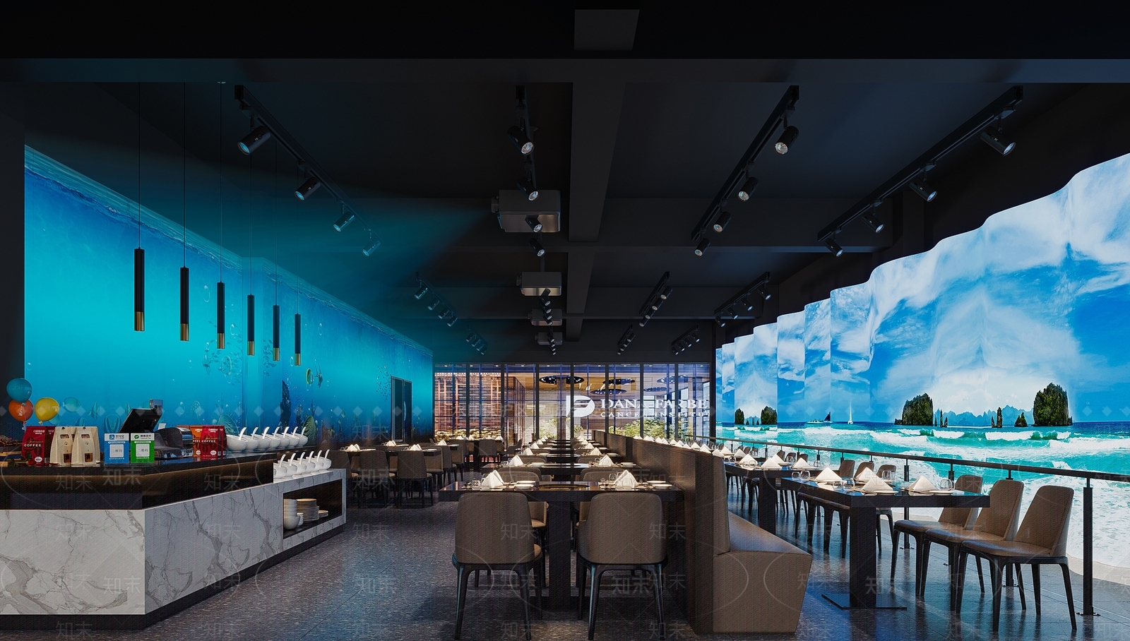 现代火锅店3D模型下载【ID:1107445835】