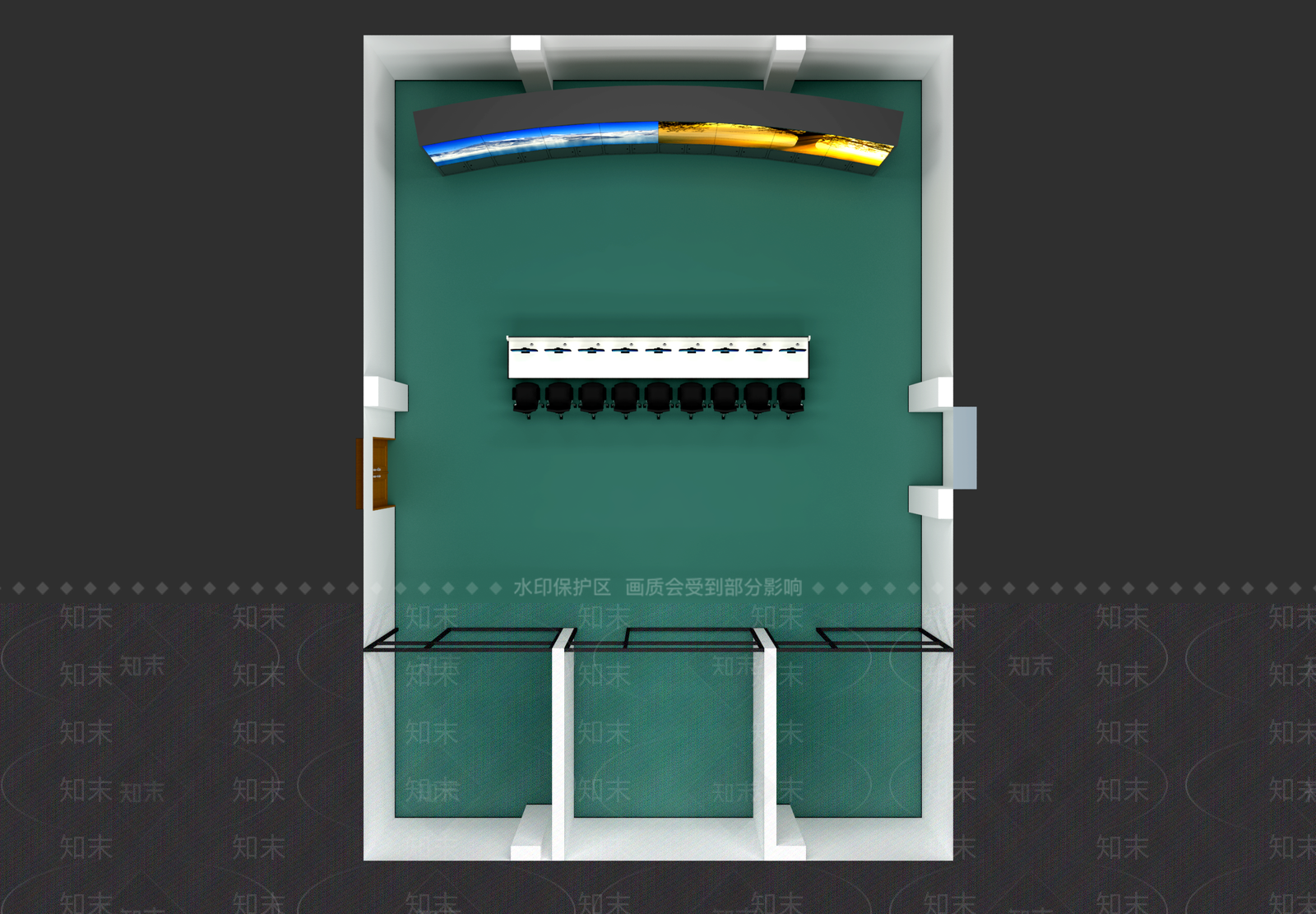 现代监控室SU模型下载【ID:1107526607】