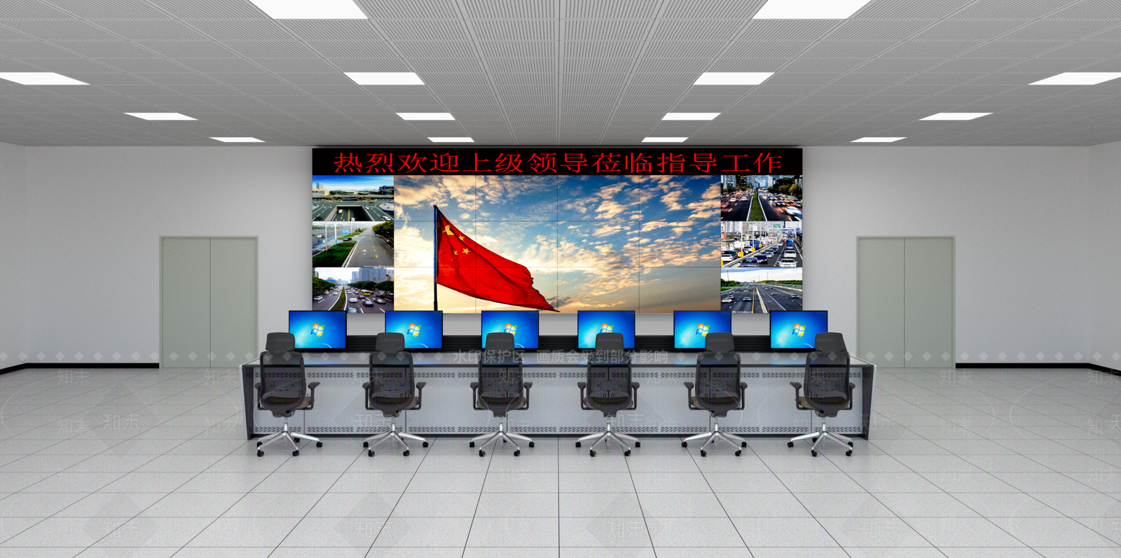 现代监控室SU模型下载【ID:1107449973】