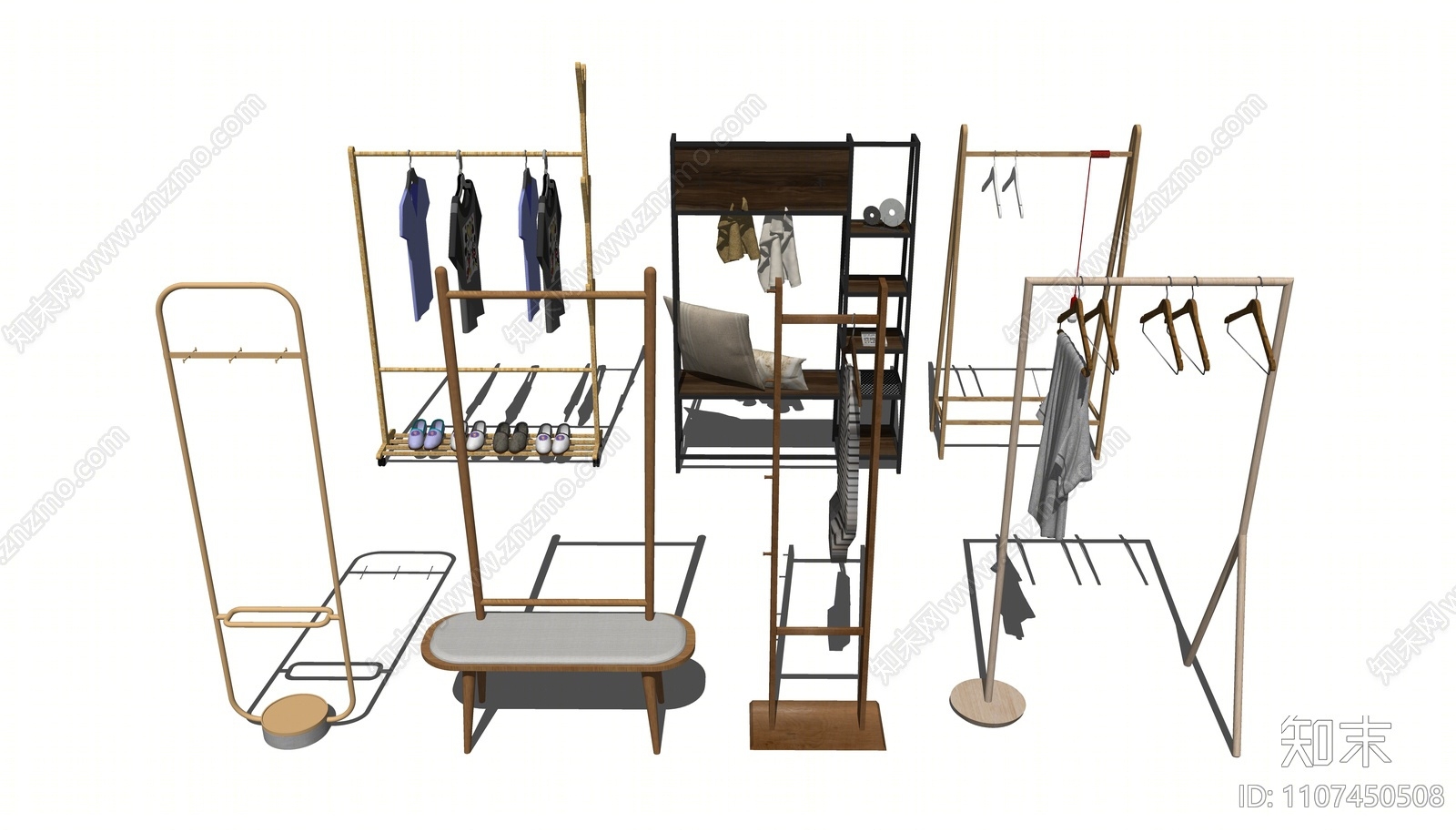 现代衣架SU模型下载【ID:1107450508】