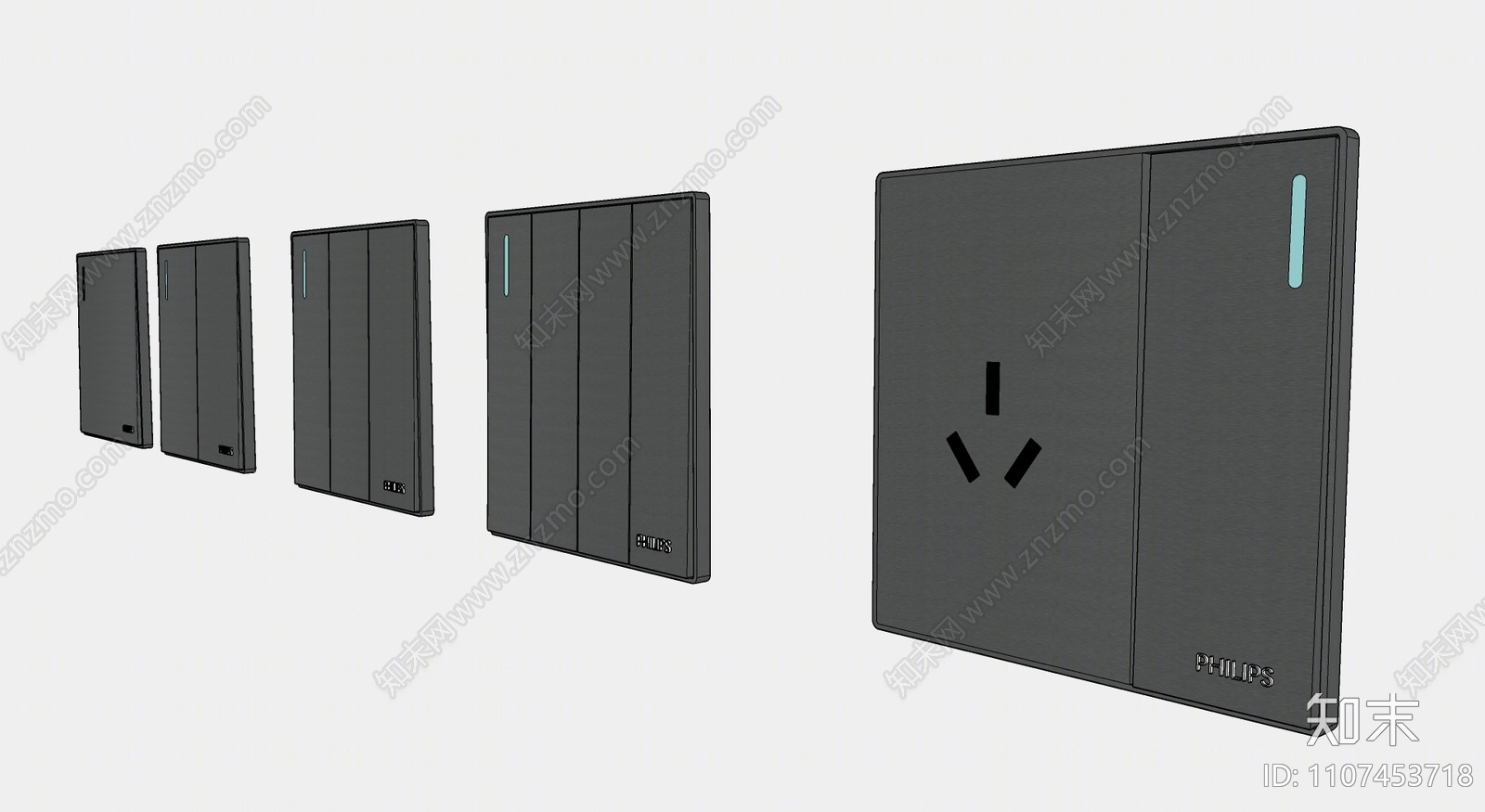 现代灯开关SU模型下载【ID:1107453718】