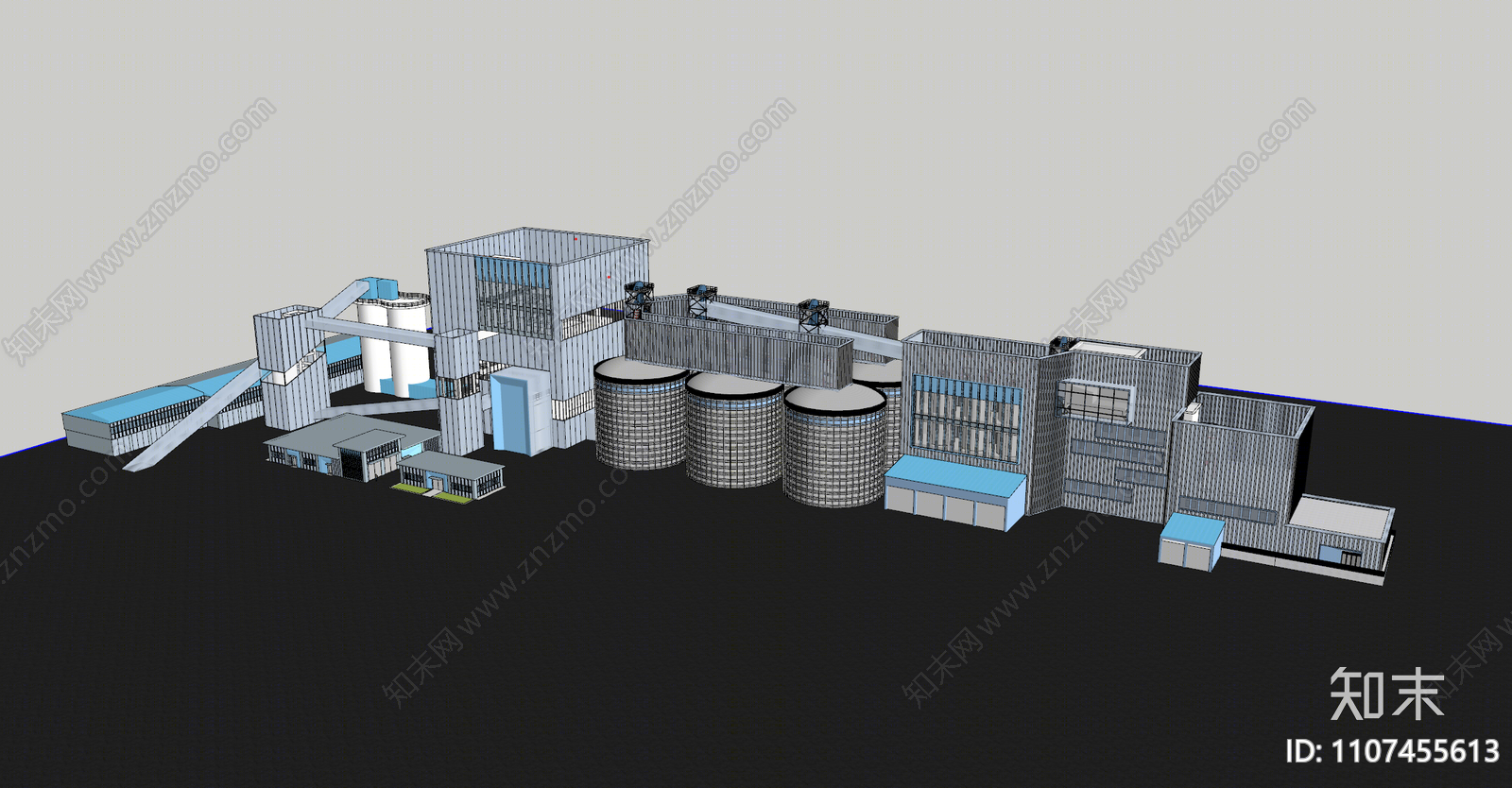 现代厂房SU模型下载【ID:1107455613】