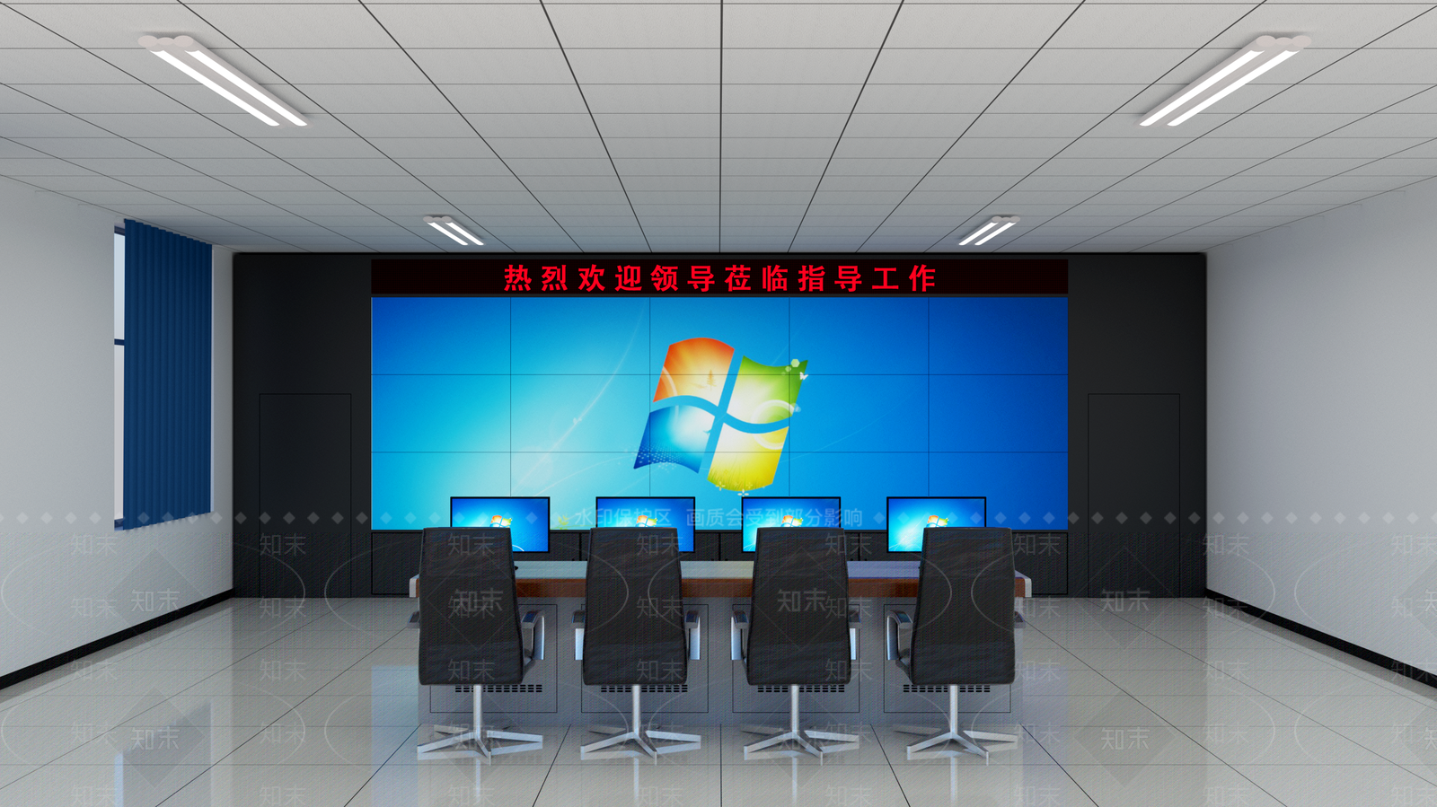 现代监控室SU模型下载【ID:1107456503】