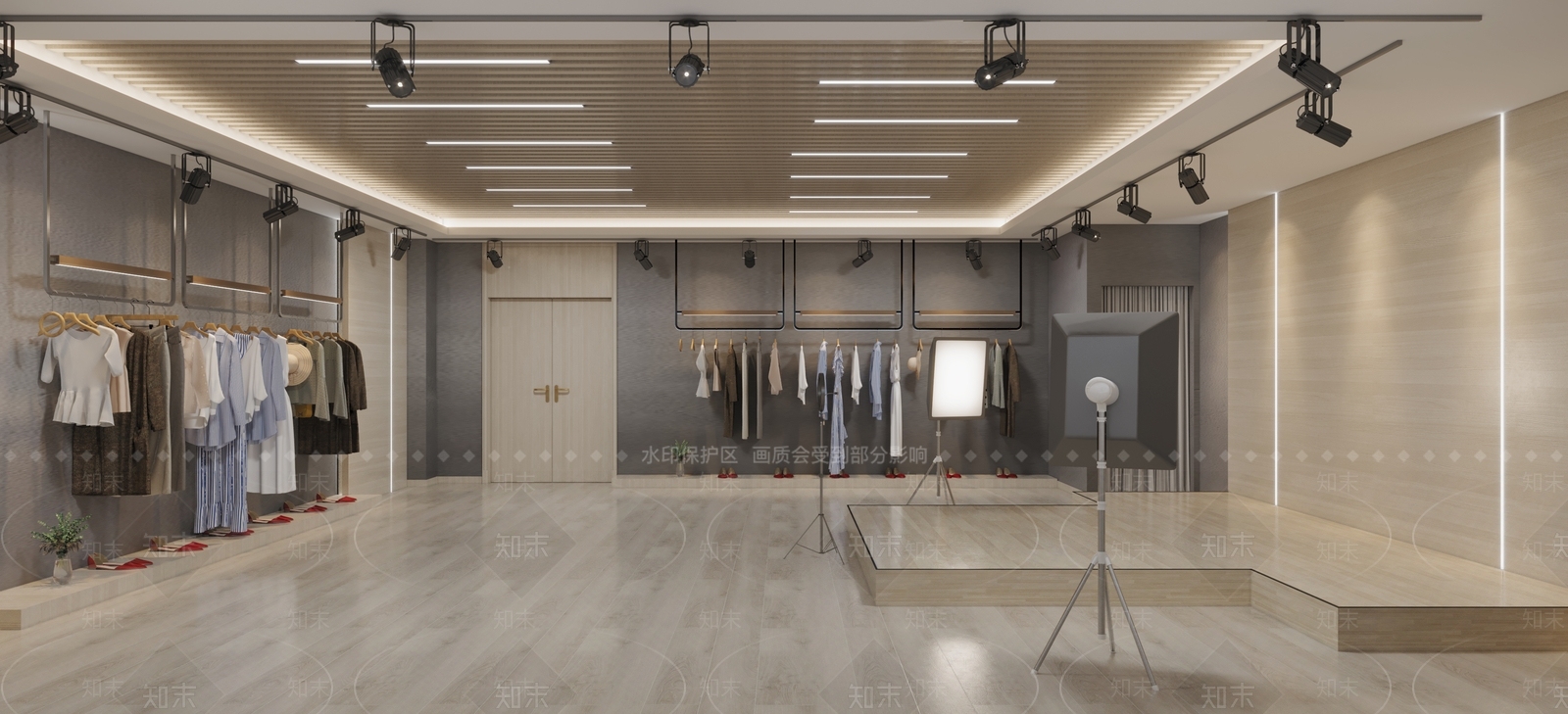 现代服装直播间3D模型下载【ID:1113680428】