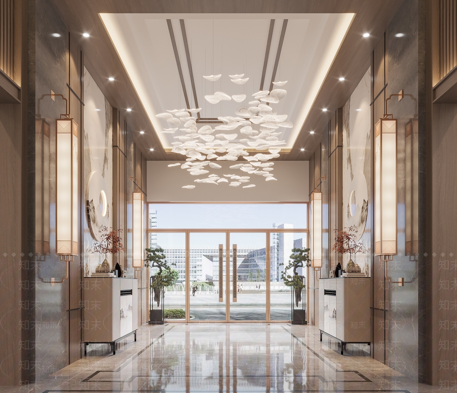 现代酒店前台3D模型下载【ID:1107461378】
