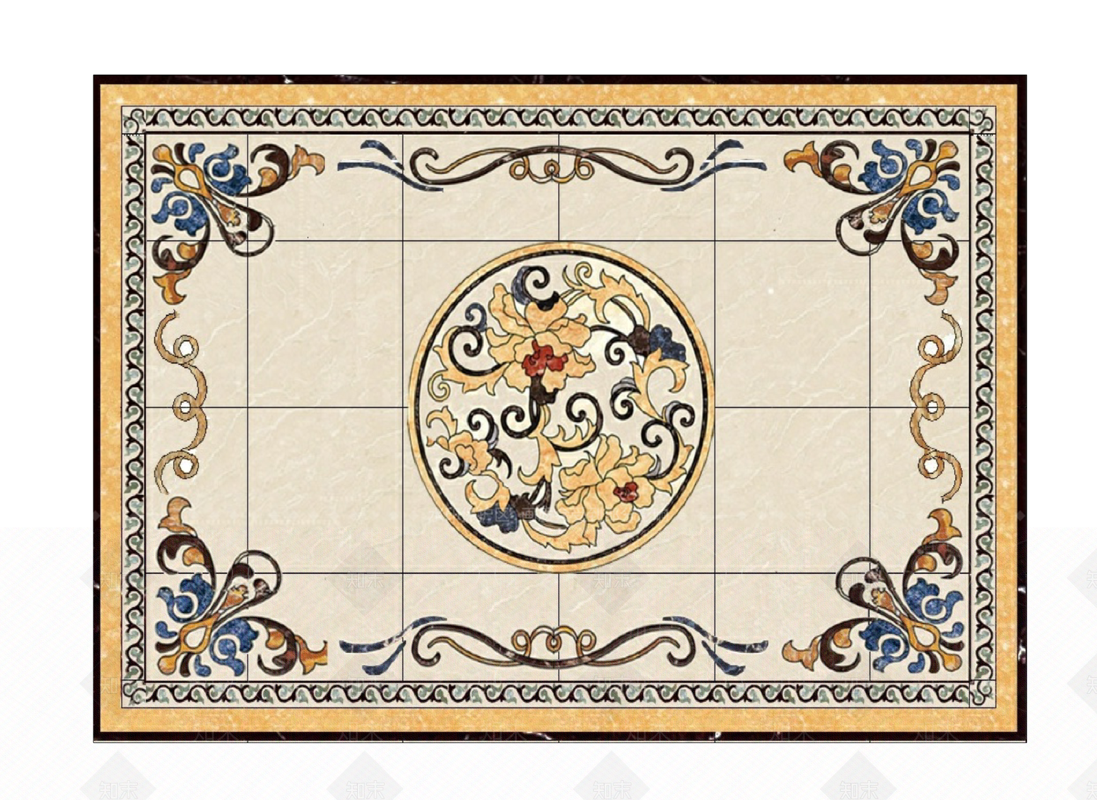 欧式地板拼花SU模型下载【ID:1107462810】